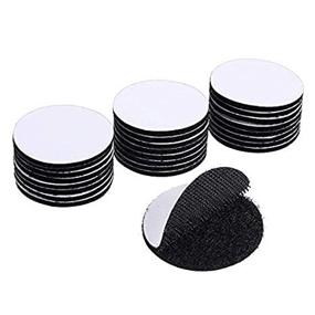 img 2 attached to Industrial Strength Hook Loop Dots: 24-Piece Black Round Self Adhesive Tape 🔘 for Heavy Duty Carpet Gripper Tools Hanging and Wall Decor - Round Style 1