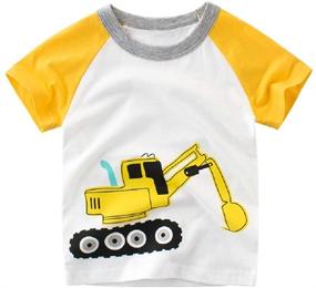 img 4 attached to 👕 Cozy & Stylish: Warmbaby Toddler Sleeve T Shirts Yellow Boys' Clothing Collection