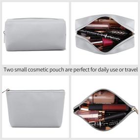 img 2 attached to Makeup Bag Organizer, Set of 3 Travel Makeup Bags, Large Cosmetic Bag for Women and Girls, Portable Waterproof Makeup Case Gift, Makeup Case Organizer with Small Cosmetic Pouch for Purse