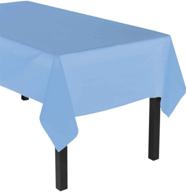 premium plastic tablecloth - 12-pack 54x108 light blue table cover for parties and events logo