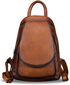 img 2 attached to 🎒 Vintage Handmade Leather Rucksack Backpack for Women - Handbags and Wallets