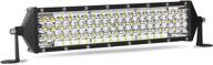 🔦 zmoon 12" led light bar 264w - 26400lm, 5-row spot flood combo beam work lights for jeep/atv/utv/truck/boat, 12v/24v off-road led fog lights logo