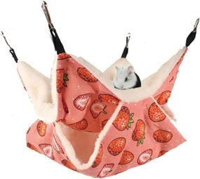 img 4 attached to Small Animal Hanging Hammock - Ideal Ferret Bunkbed Toy for Hamster Rat Sugar Glider Parrot Guinea Pig - Hideout for Play and Sleep