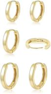 👂 stylish and hypoallergenic 925 sterling silver small gold hoop earrings: perfect for women, girls, and men logo