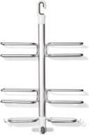 🚿 silver aluminum hose shower caddy by oxo good grips logo