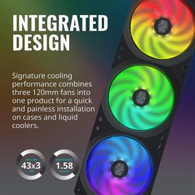 img 3 attached to 🌀 Cooler Master MasterFan SF360R ARGB 360mm All-In-One RGB Square Frame Fan with 24 Individually-Controlled LEDs, Cable Management, PWM Control for Computer Case and CPU Liquid Cooler