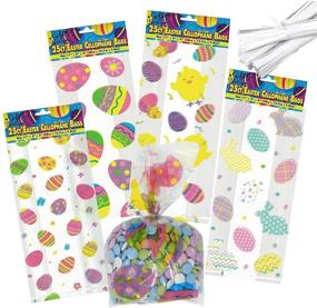 img 4 attached to 🐰 High-Quality Easter Cellophane Bags 100 Pack - 4 Assorted Styles