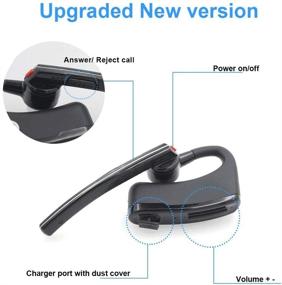 img 1 attached to 🎧 Wireless Handsfree Headsets: Bluetooth PTT Earpiece + K Adapter for BF UV-5R UV-82 TYT 2 Way Radio