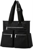 spacious and stylish multi-pocket nylon tote: the must-have large shoulder bag for women on the go! logo
