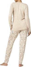 img 1 attached to HUE Womens Textured Henley Doeskin Snowstar