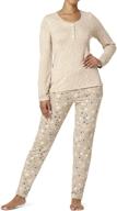 hue womens textured henley doeskin snowstar logo