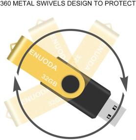 img 2 attached to 📦 Упаковка из 5 ENUODA 32 ГБ USB 2.0 флеш-накопителей - 32 ГБ флешки с 5 яркими цветами: синим, фиолетовым, зеленым, золотым, красным - флэш-накопители, флешки, ZIP-накопители