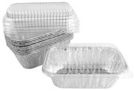 100 pack of handi-foil 1 lb. aluminum mini-loaf/bread baking pan with transparent low dome lid logo