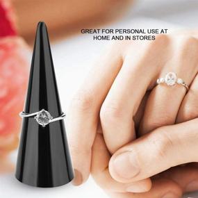 img 3 attached to 5PCS Plastic Finger Cone Ring Stand - Perfect Jewelry Rings Display and Organization Solution!