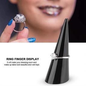 img 2 attached to 5PCS Plastic Finger Cone Ring Stand - Perfect Jewelry Rings Display and Organization Solution!