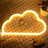 iceagle cloud neon signs: illuminating wall decor with usb/battery operated warm 🌟 white neon lights for bedroom, christmas, birthday party, living room, girls, and kids room логотип