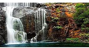 img 1 attached to AWERT Waterfall Terrarium Background - Tropical Aquarium Background - Mountain Lake Reptile Habitat Background - Durable Polyester Background