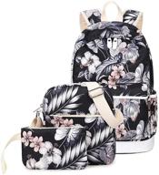 joymoze school backpack pieces floral logo