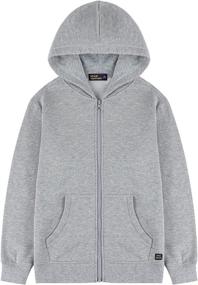 img 4 attached to 🧥 Cozy and Stylish: SPACE VENTURE Full Zip Up Hoodie for Kids (3-12Y)