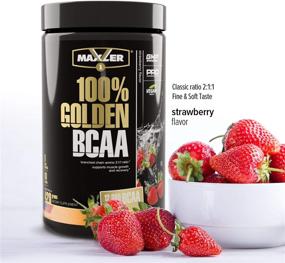 img 3 attached to 🍓 Мукция Maxler 100% Golden BCAA Powder: идеальный напиток для восстановления во время и после тренировки для быстрого восстановления мышц и наращивания сухой мышечной массы - 6 г растительных BCAA аминокислот - 60 порций - со вкусом клубники