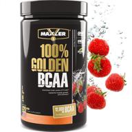 🍓 мукция maxler 100% golden bcaa powder: идеальный напиток для восстановления во время и после тренировки для быстрого восстановления мышц и наращивания сухой мышечной массы - 6 г растительных bcaa аминокислот - 60 порций - со вкусом клубники логотип