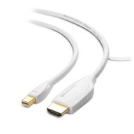 🖥️ белый кабель mini displayport длиной 3 фута к hdtv - совместим с портами thunderbolt, thunderbolt 2 логотип