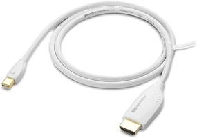 img 3 attached to 🖥️ Белый кабель Mini DisplayPort длиной 3 фута к HDTV - совместим с портами Thunderbolt, Thunderbolt 2