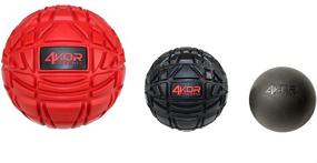 img 4 attached to 4KOR Fitness Ultimate Massage Balls - Physical Therapy Tools for Deep Tissue Trigger Point 🏋️ Myofascial Release - Back, Shoulder & Foot Muscle Massager Kit - Enhanced Gripping Mobility Rubber Balls