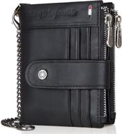 leather bifold wallets double blocking men's accessories and wallets, card cases & money organizers logo