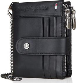 img 4 attached to Leather Bifold Wallets Double Blocking Men's Accessories and Wallets, Card Cases & Money Organizers