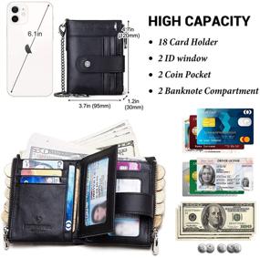 img 3 attached to Leather Bifold Wallets Double Blocking Men's Accessories and Wallets, Card Cases & Money Organizers