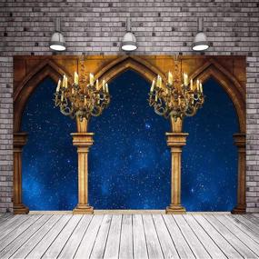 img 1 attached to 7x5ft Princess Bell and Beast Medieval Palace Pillar Backdrop - Ideal for Kids Birthday Parties, Themed Parties, and Photography Prop - ZYVV0437