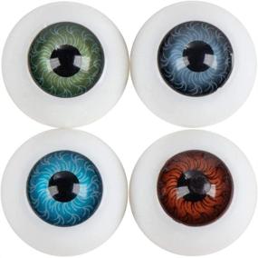 img 1 attached to Crafts & Embellishments: Plastic Doll Eyes-4 Colors, 20mm, 16 Pairs
