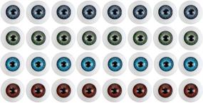 img 4 attached to Crafts & Embellishments: Plastic Doll Eyes-4 Colors, 20mm, 16 Pairs