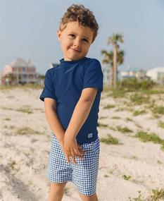 img 1 attached to 🩳 Gingham Trunks Boys' Swimwear - RuggedButts Baby Toddler Clothing