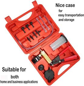 img 3 attached to 🔧 Breakthrough Brake Bleeder Kit: 2-in-1 Handheld Vacuum Pump Test Set for Auto, Car, Truck, Motorcycle - Gauge Equipped Vacuum Pump Tester with Adapters, Protective Case - Brake Bleeding System