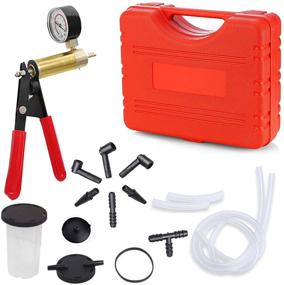 img 4 attached to 🔧 Breakthrough Brake Bleeder Kit: 2-in-1 Handheld Vacuum Pump Test Set for Auto, Car, Truck, Motorcycle - Gauge Equipped Vacuum Pump Tester with Adapters, Protective Case - Brake Bleeding System