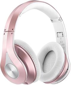 img 4 attached to 🎧 Bluetooth наушники 65 часов, Bluetooth 5.0 надушные наушники с звуком HiFi, встроенным микрофоном, памятью-белковыми амбушюрами, беспроводными проводными гарнитурой для дома, офиса, онлайн классов, телефона, телевизора