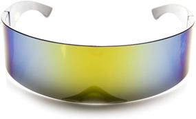 img 1 attached to 🕶️ ZeroUV Translucent Cyberpunk Sunglasses: Unleash Your Futuristic Style