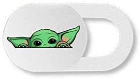 img 1 attached to The Ultimate Baby Yoda Mandalorian Webcam Cover: Ultra Thin Camera Privacy for Desktops, Macbooks, Computers, Cell Phones, and Tablets (White) - 3 pcs Set