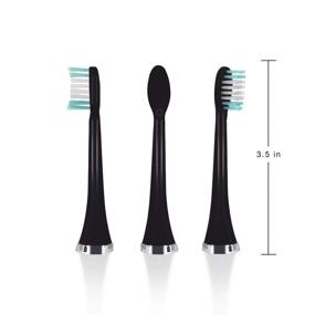 img 3 attached to AquaSonic Black Series Replacement Brush Heads 2-Pack - Optimal Electric Toothbrush Refill Heads