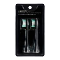 aquasonic black series replacement brush heads 2-pack - optimal electric toothbrush refill heads logo