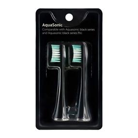 img 4 attached to AquaSonic Black Series Replacement Brush Heads 2-Pack - Optimal Electric Toothbrush Refill Heads