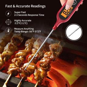 img 3 attached to 🌡️ Instant Read Digital Meat Thermometer for BBQ/Grilling/Oven - Candy & Food Kitchen Thermometer