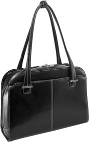 img 1 attached to 👜 Mcklein W Series Oak Grove 15-inch Leather Fly-Through Checkpoint-Friendly Laptop Briefcase for Ladies - Black (96635)