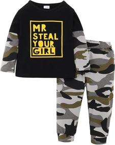 img 4 attached to Clothes Toddler Graphic Sweatpants Sweatsuit