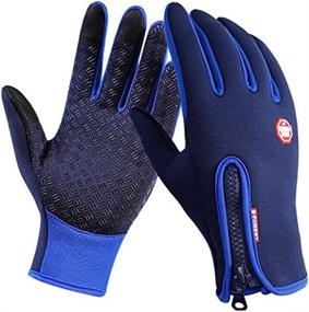 img 3 attached to Ytuomzi Winter Gloves: Touch Screen, Warm & Windproof for Cold Weather Cycling, Driving - Thermal Mittens with Non-Slip Silicone Gel & Adjustable Full Finger Telefingers