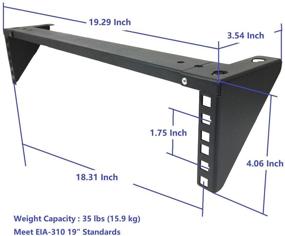 img 1 attached to Джинченгмей 2U35P Легкий складной стальной настенный монтажный стеллаж для сервера: упрощенный вертикальный дизайн для улучшенной оптимизации поисковых систем (SEO)