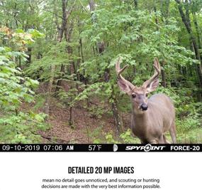 img 1 attached to 📷 SPYPOINT FORCE-20 Trail Camera 20MP HD Video with 48x High Power LEDs and Infrared Boost Technology for Exceptional Night Images, 80-foot Flash Range, Low Glow Backlit LCD Screen Setup
