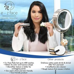 img 1 attached to 🌿 E-Z Face Reusable Makeup Remover Pads - Two Tone Micro-Fiber Pads for All Skin Types - Pack of 5 Super Soft Washable Pads for Chemical Free Cleansing & Laundry - Including a Convenient Bag